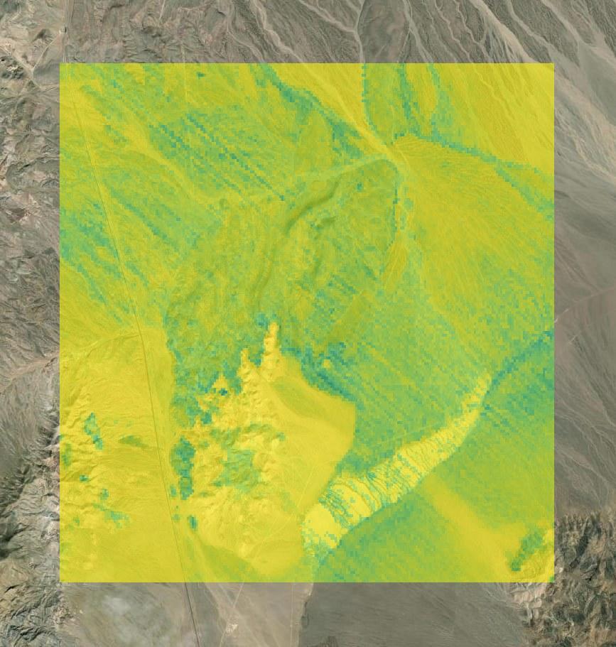 Its confidence: the fit quality layer scoring every pixel of the same ground